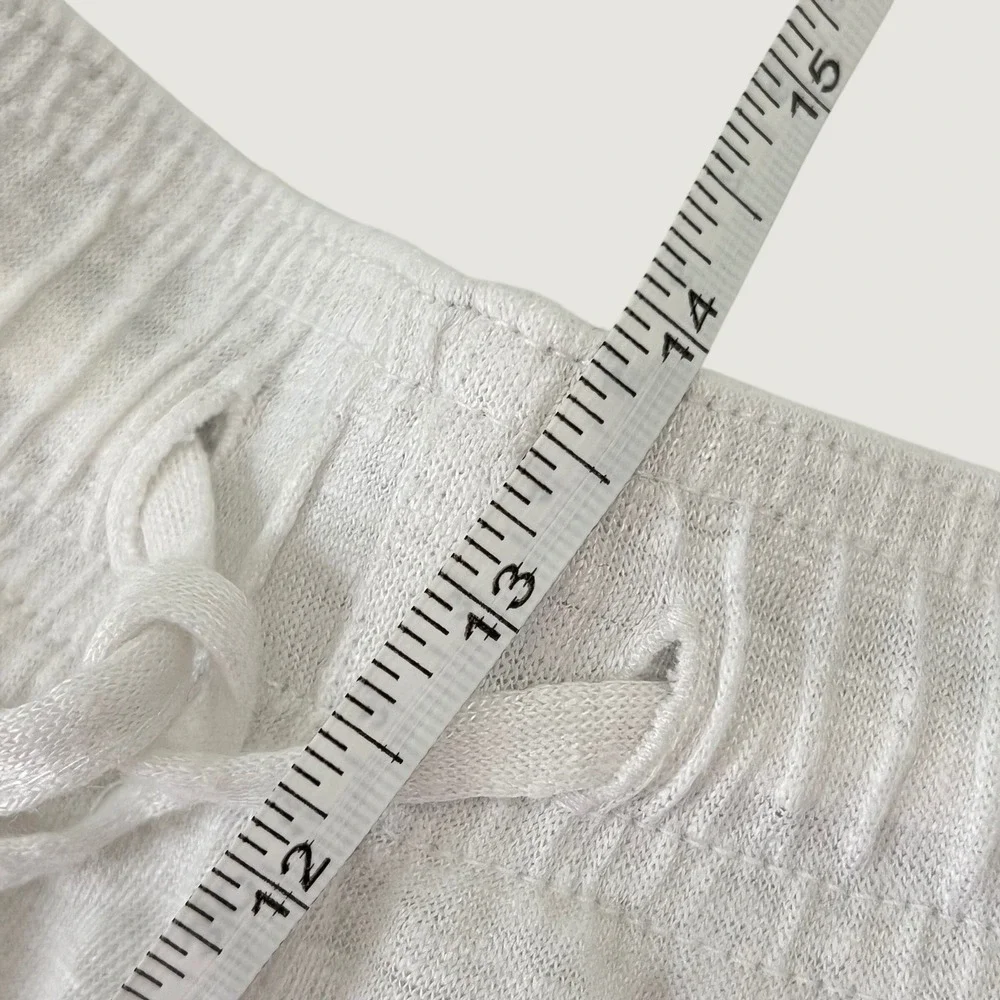 Vilebrequin Men's Beach at Home Linen Drawstring Pants White XXL EUC Relaxed Fit